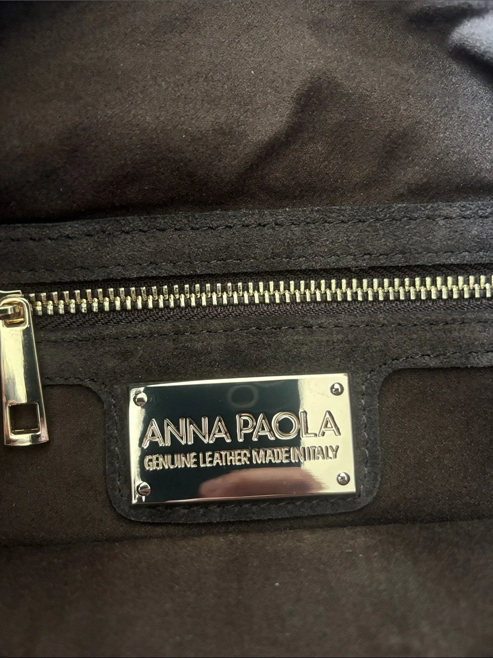 Anna Paola Brown Suede Tote Bag